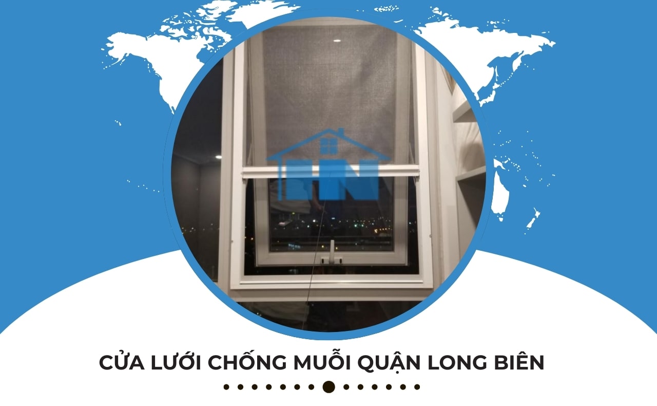 Cửa lưới chống muỗi quận long biên